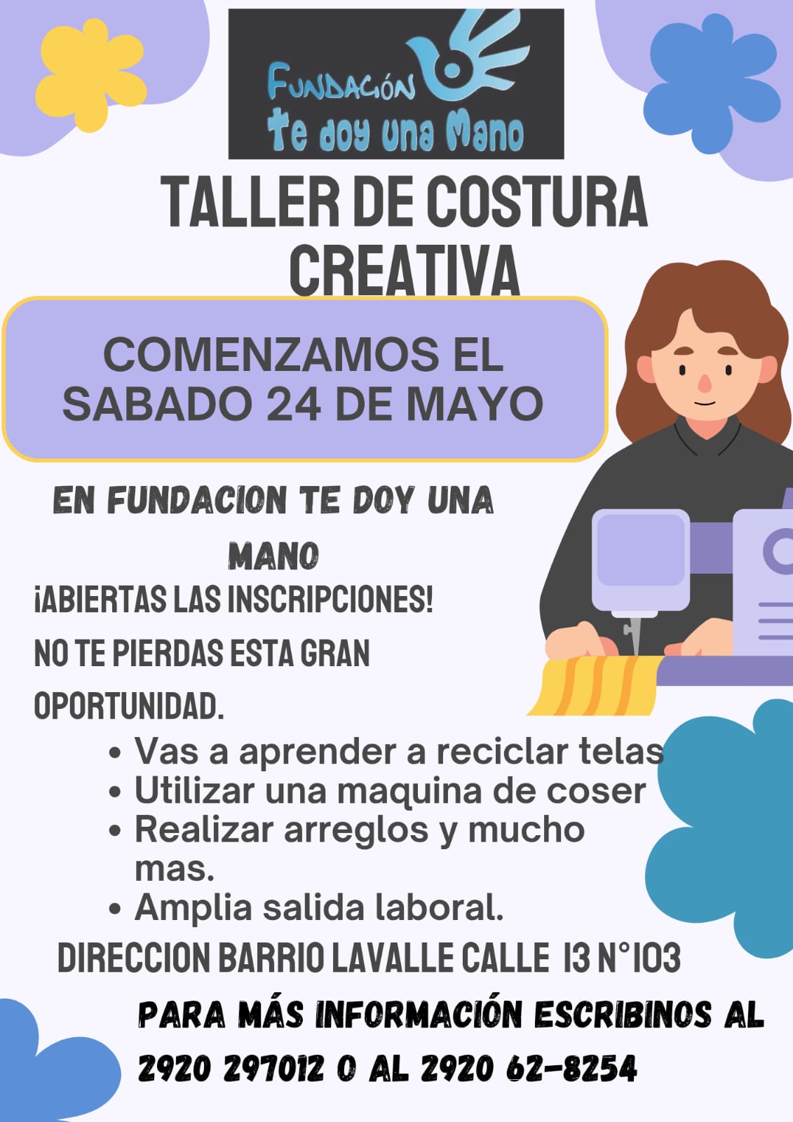 APERTURA DE TALLER DE CORTE Y CONFECCION 