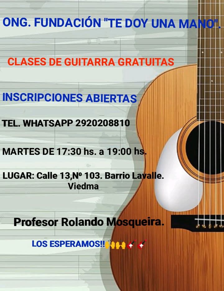TALLER DE GUITARRA CRIOLLA A CARGO DEL VOLUNTARIADO ROLANDO MOSQUEIRA 